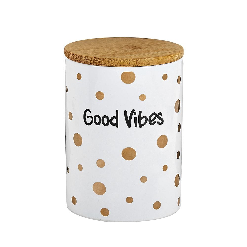 Deluxe Canister Good Vibes Stash Jar Deluxe Canister Good Vibes Stash Jar