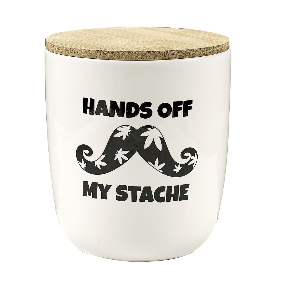 Hands Off My Stache Large Stash Jar Hands Off My Stache Large Stash Jar