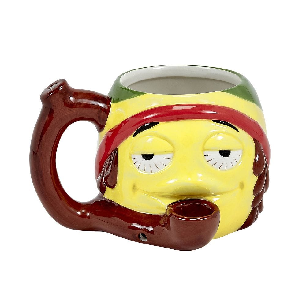 Rasta Stoned Emoji Roast & Toast Pipe Mug Rasta Stoned Emoji Roast & Toast Pipe Mug