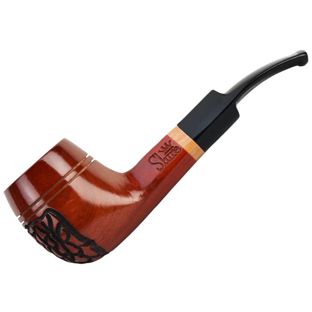 The Roscoe Engraved Bulldog Saddle Stem Shire Pipe The Roscoe Engraved Bulldog Saddle Stem Shire Pipe