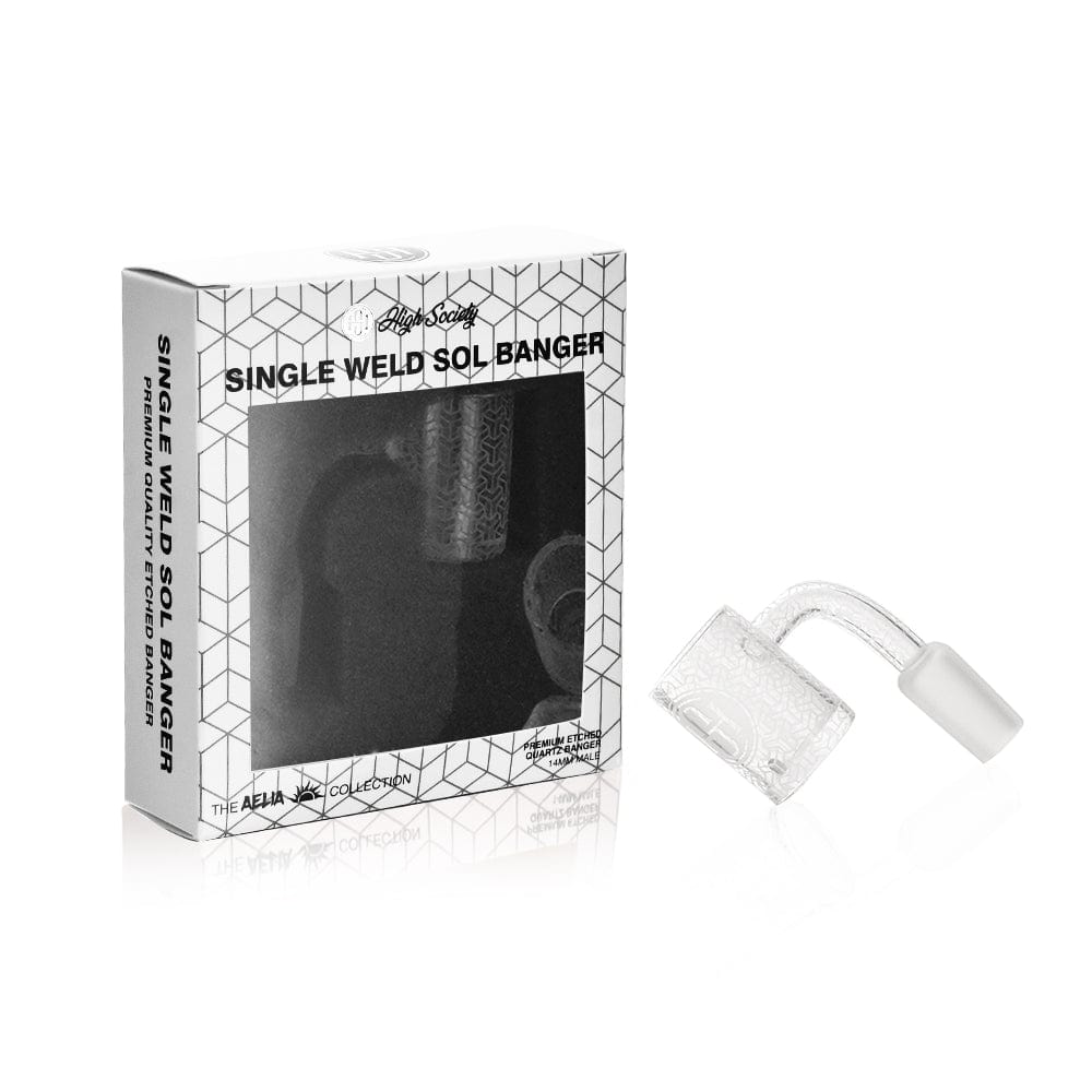 Sol Single Weld Etched Quartz Banger Sol Single Weld Etched Quartz Banger