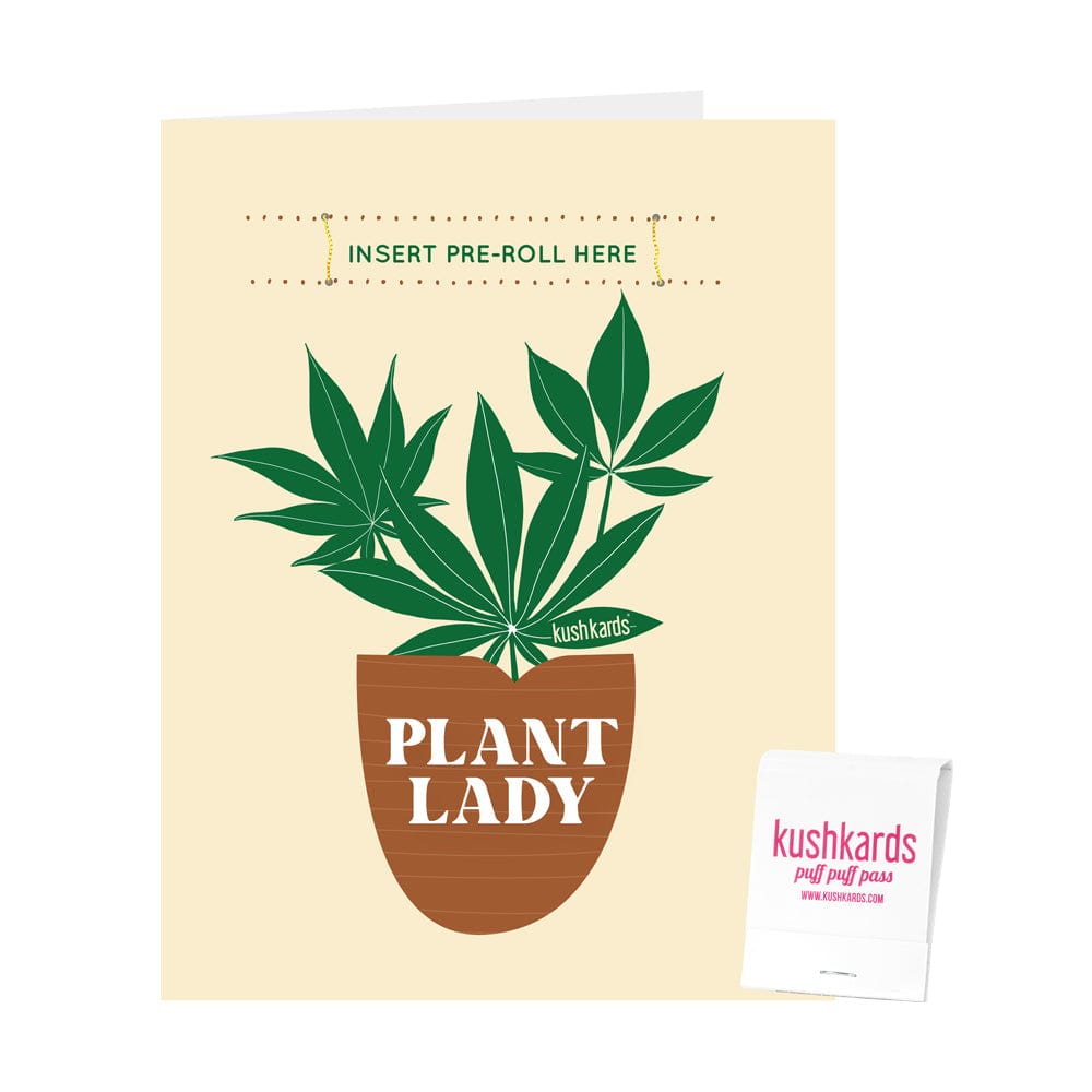 Plant Lady Cannabis Greeting Card Plant Lady Cannabis Greeting Card