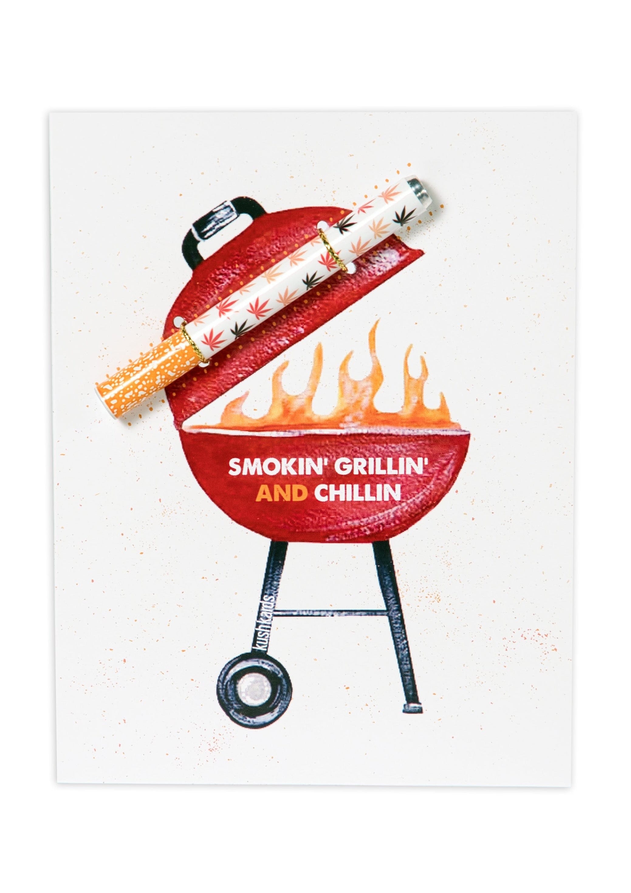 Smokin, Grillin, Chillin Cannabis Greeting Card Smokin, Grillin, Chillin Cannabis Greeting Card