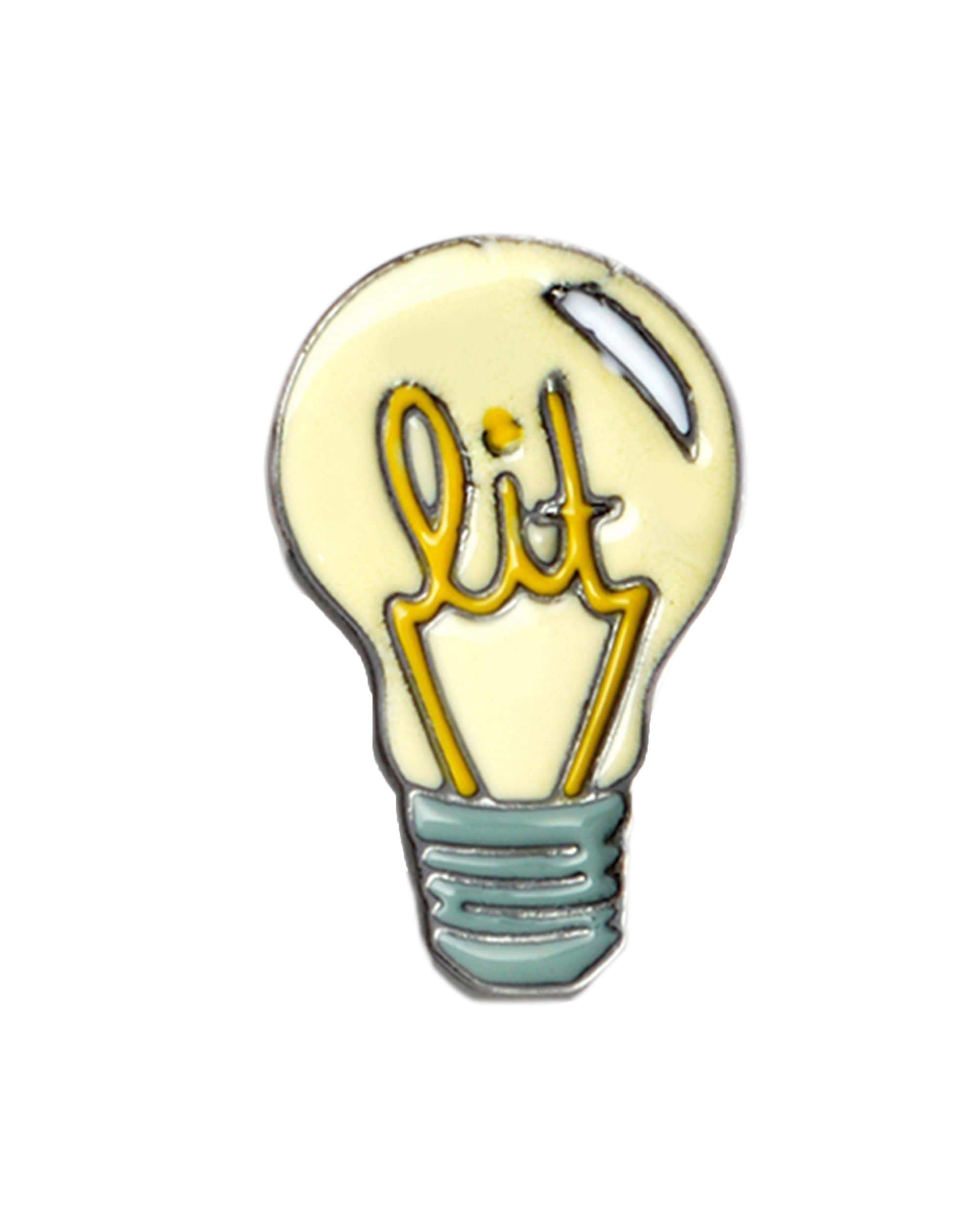 Lit lightbulb enamel pin Lit lightbulb enamel pin