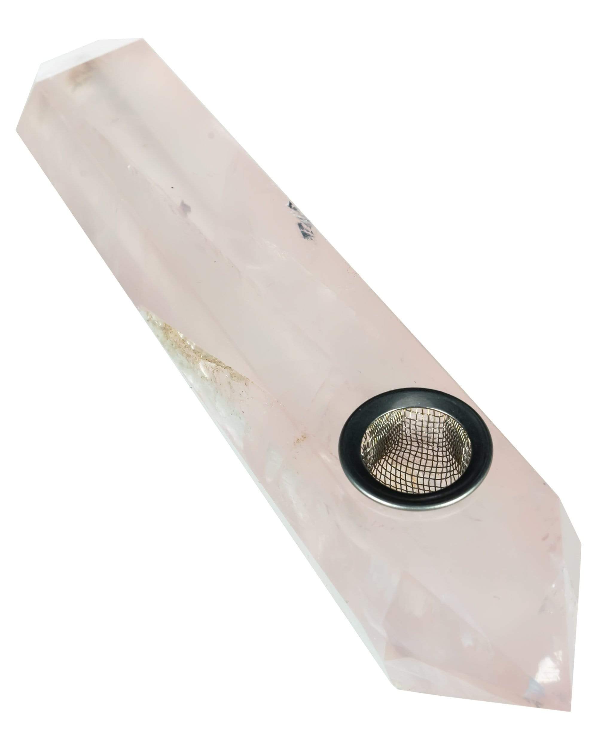 Natural Rose Quartz Stone Pipe Natural Rose Quartz Stone Pipe