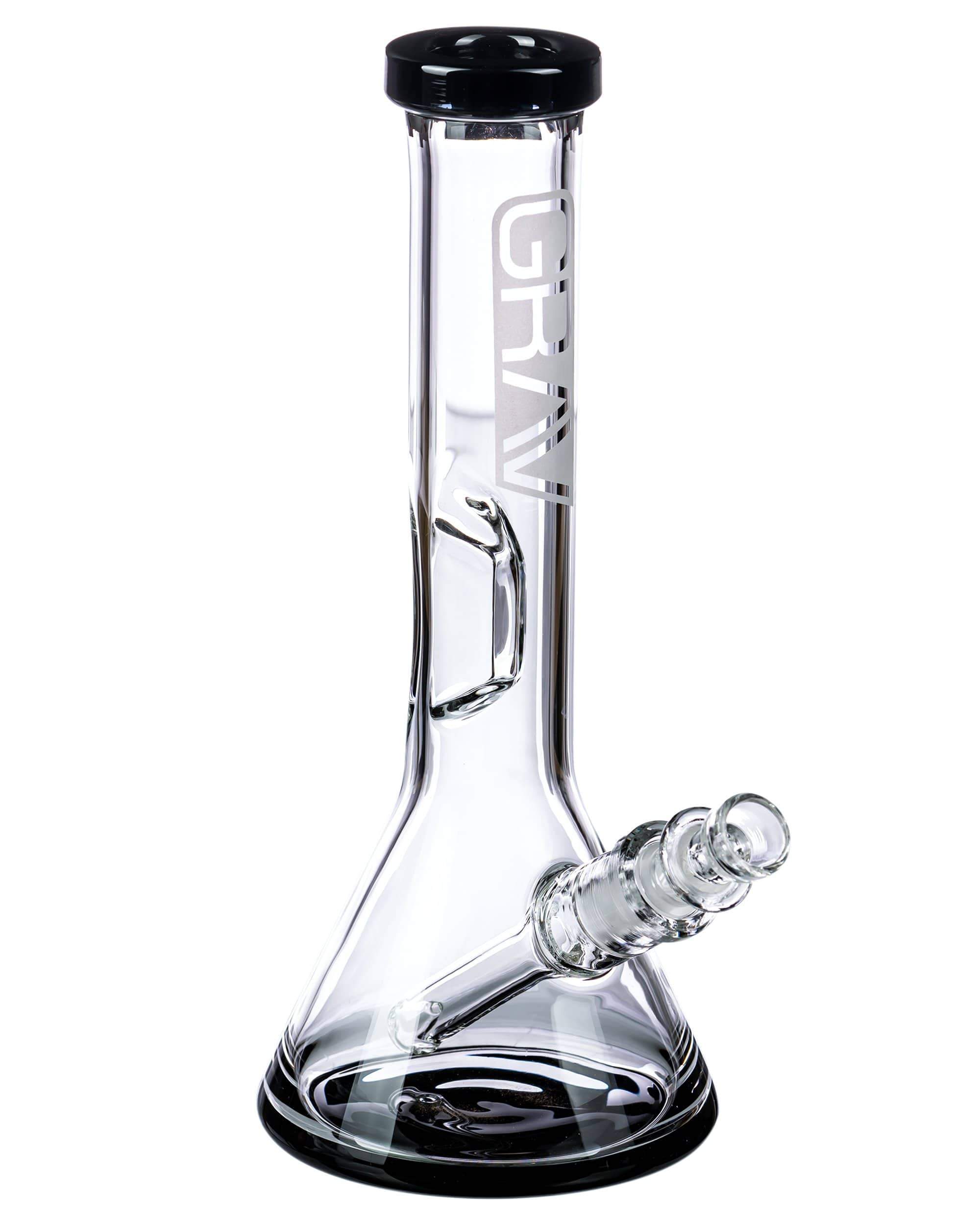 Black Accented Beaker Bong with Inverted Restriction Black Accented Beaker Bong with Inverted Restriction