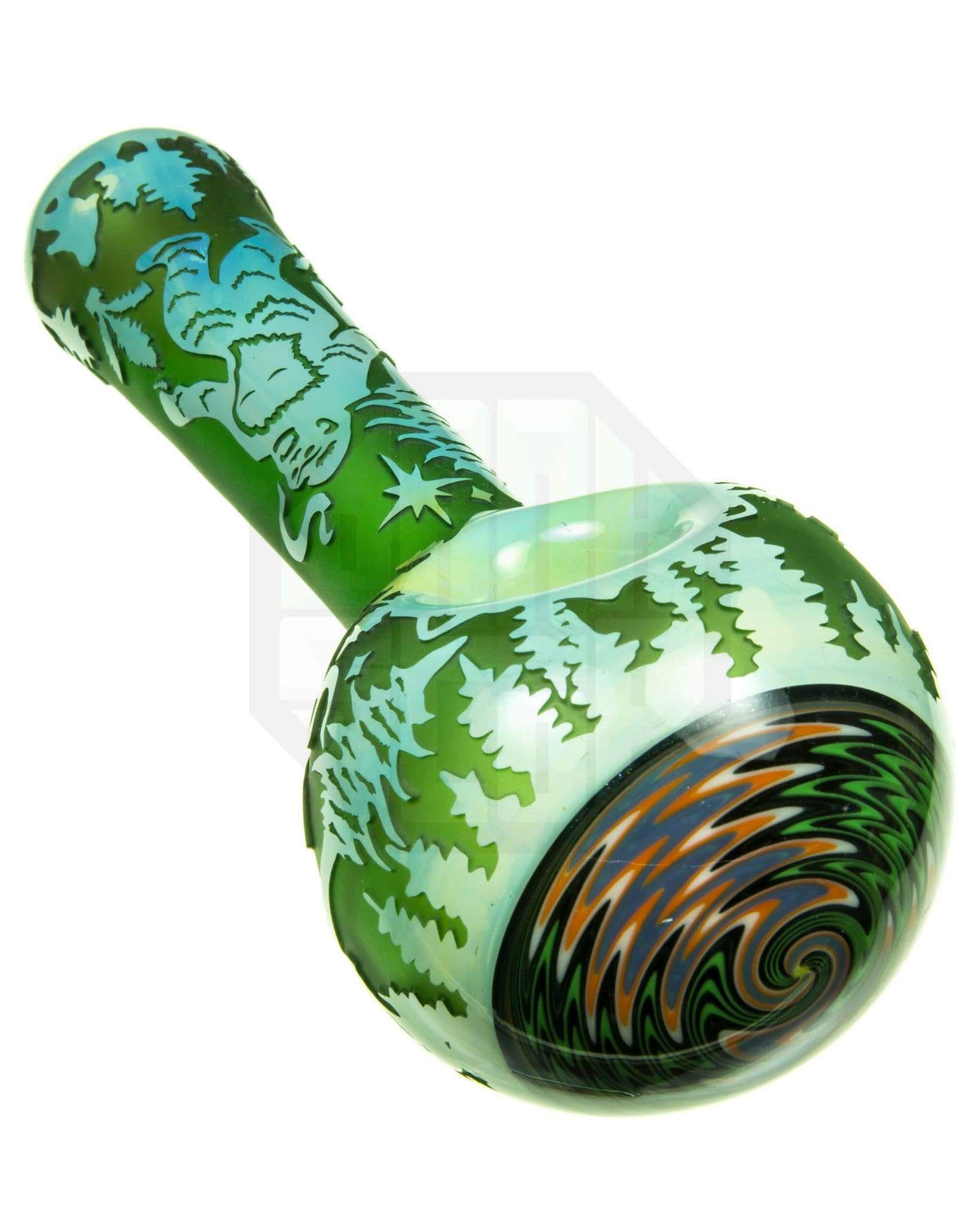 sandblasted sasquatch hand pipe with wig wag, liberty 503 sandblasted sasquatch hand pipe with wig wag, liberty 503