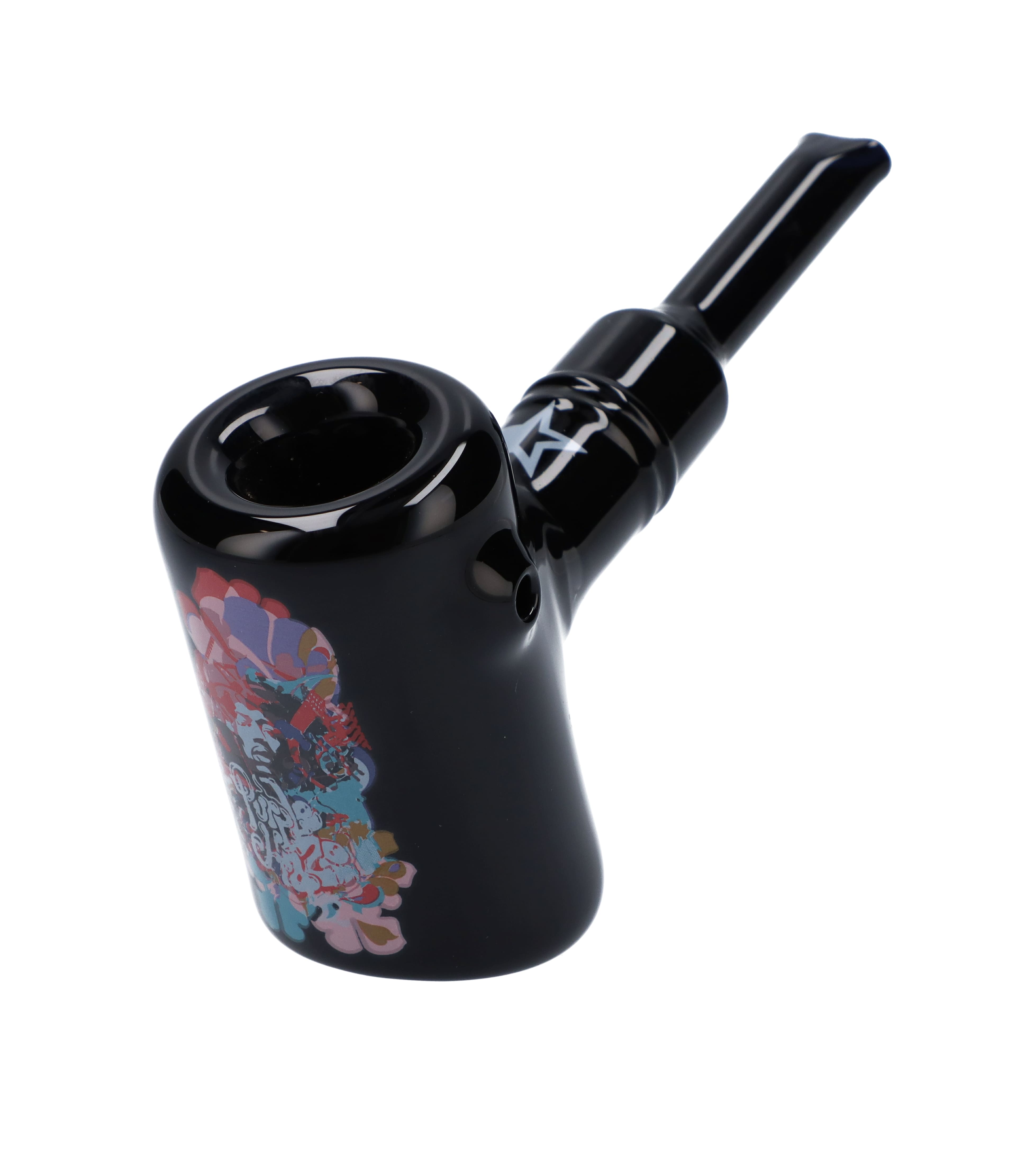 Jimi Rainbow Haze 6" Black Hammer Sherlock Pipe Jimi Rainbow Haze 6" Black Hammer Sherlock Pipe