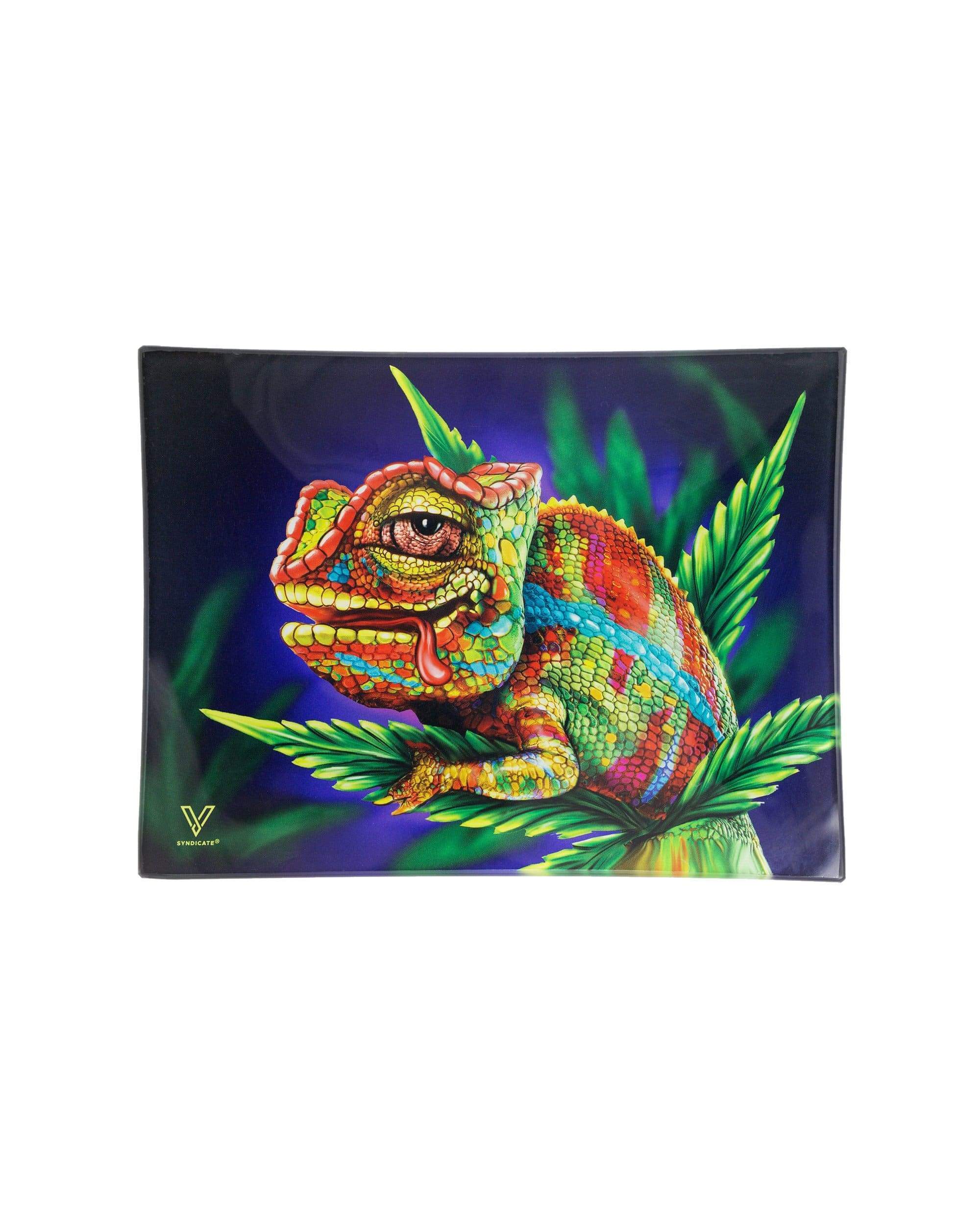 Chameleon Glass Rolling Tray Chameleon Glass Rolling Tray