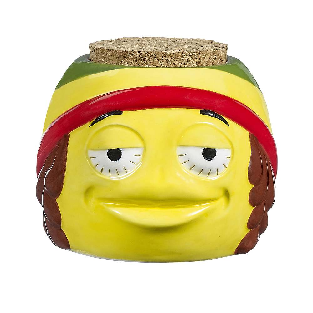 Rasta Stoned Emoji Stash Jar