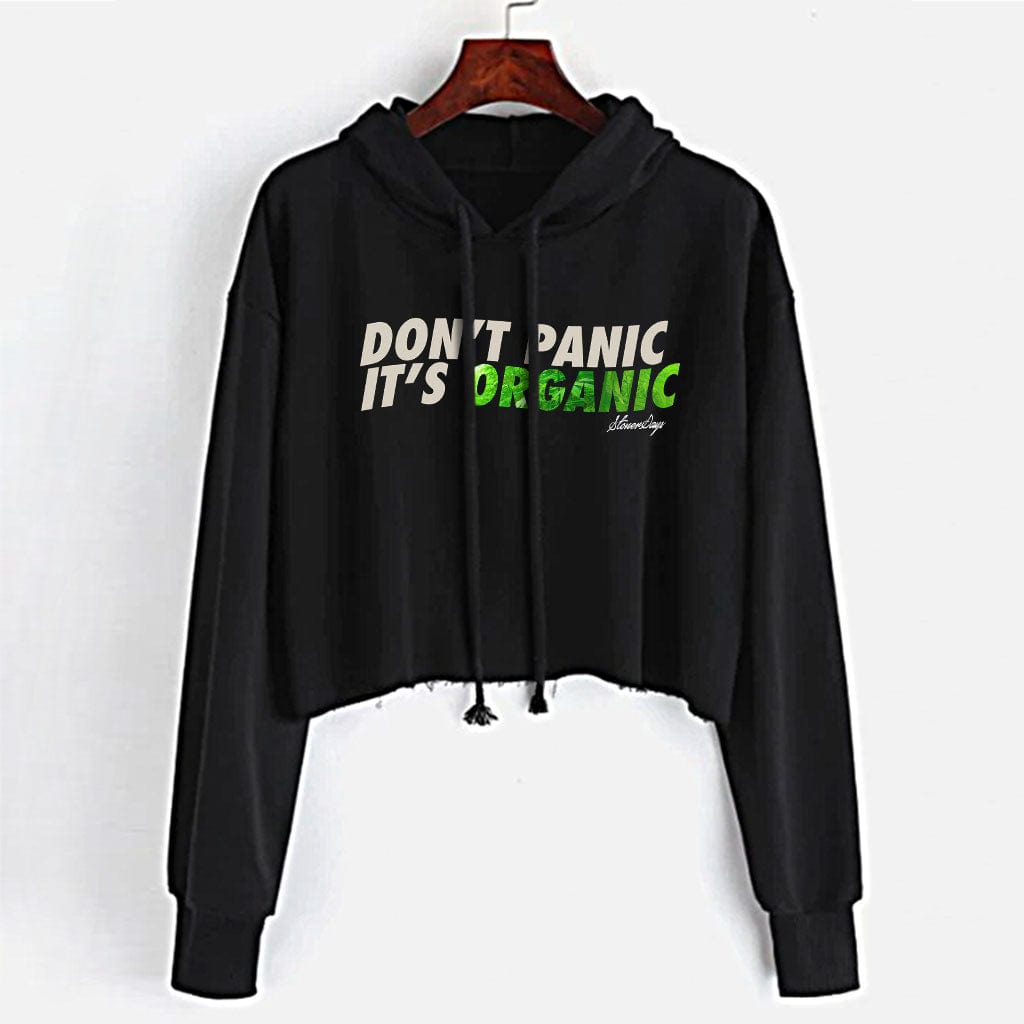 Don't Panic Greens Crop Top Hoodie