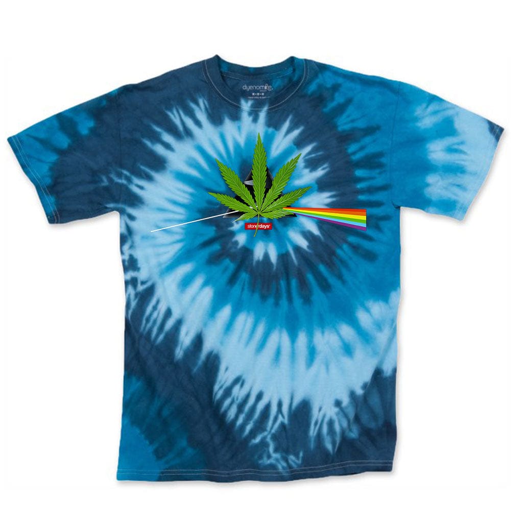 Dank Side of the Moon Men's Blue Tie Dye Tee