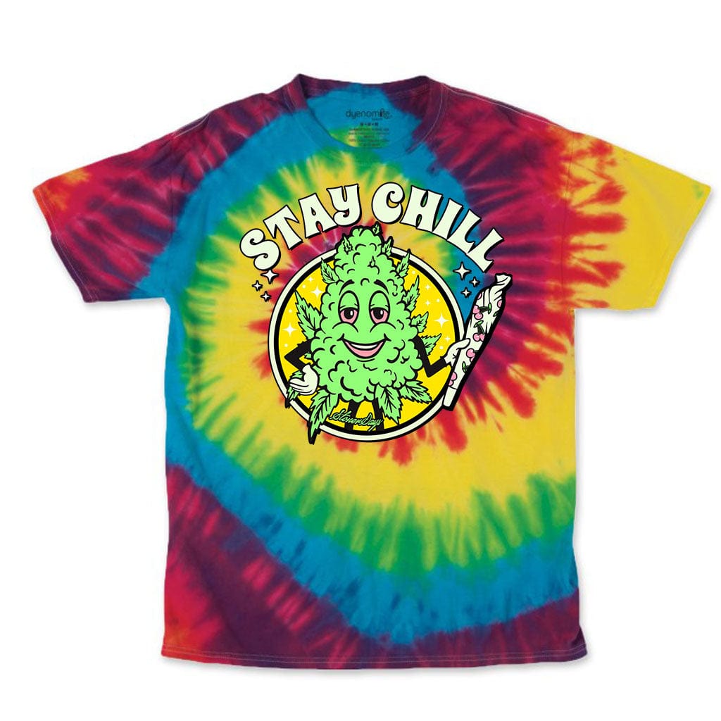 Stay Chill Rainbow Tie Dye Men's Shirt