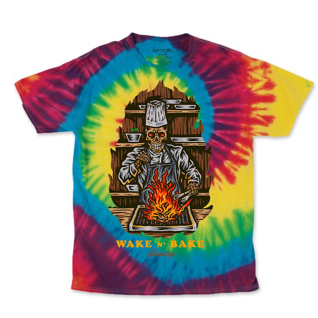Wake n Bake Rainbow Tie Dye Men's Shirt