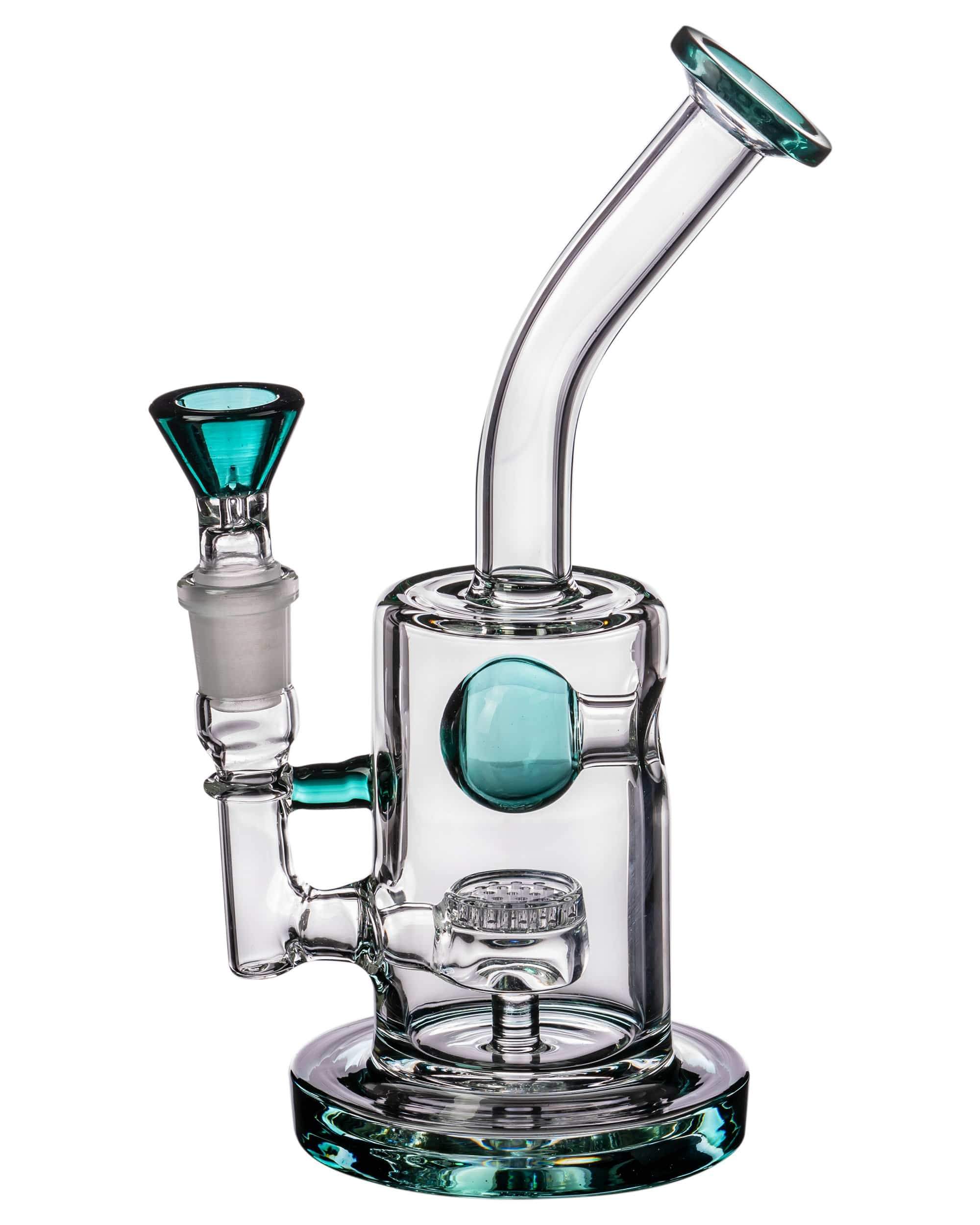 Bent Neck Honeycomb Disk Perc w/ Ball Splashguard