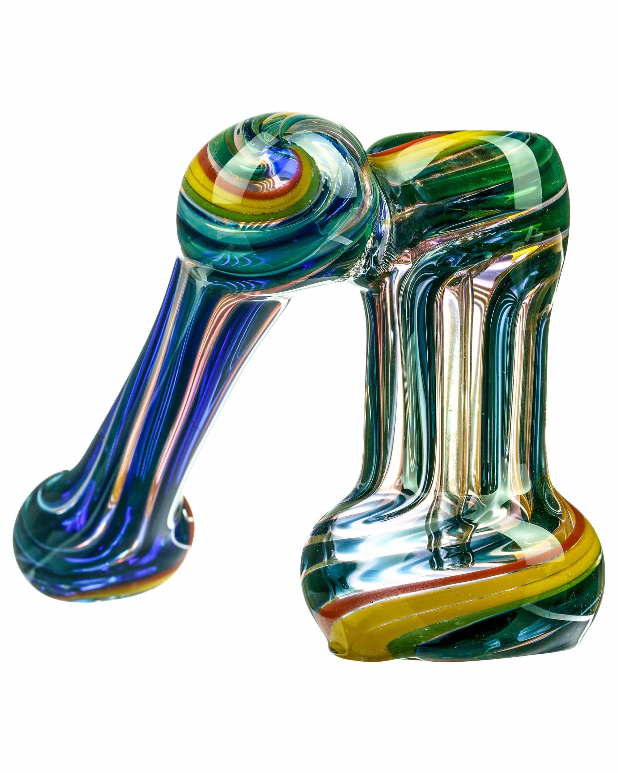 DankStop Rasta Swirl Fumed Sidecar Bubbler