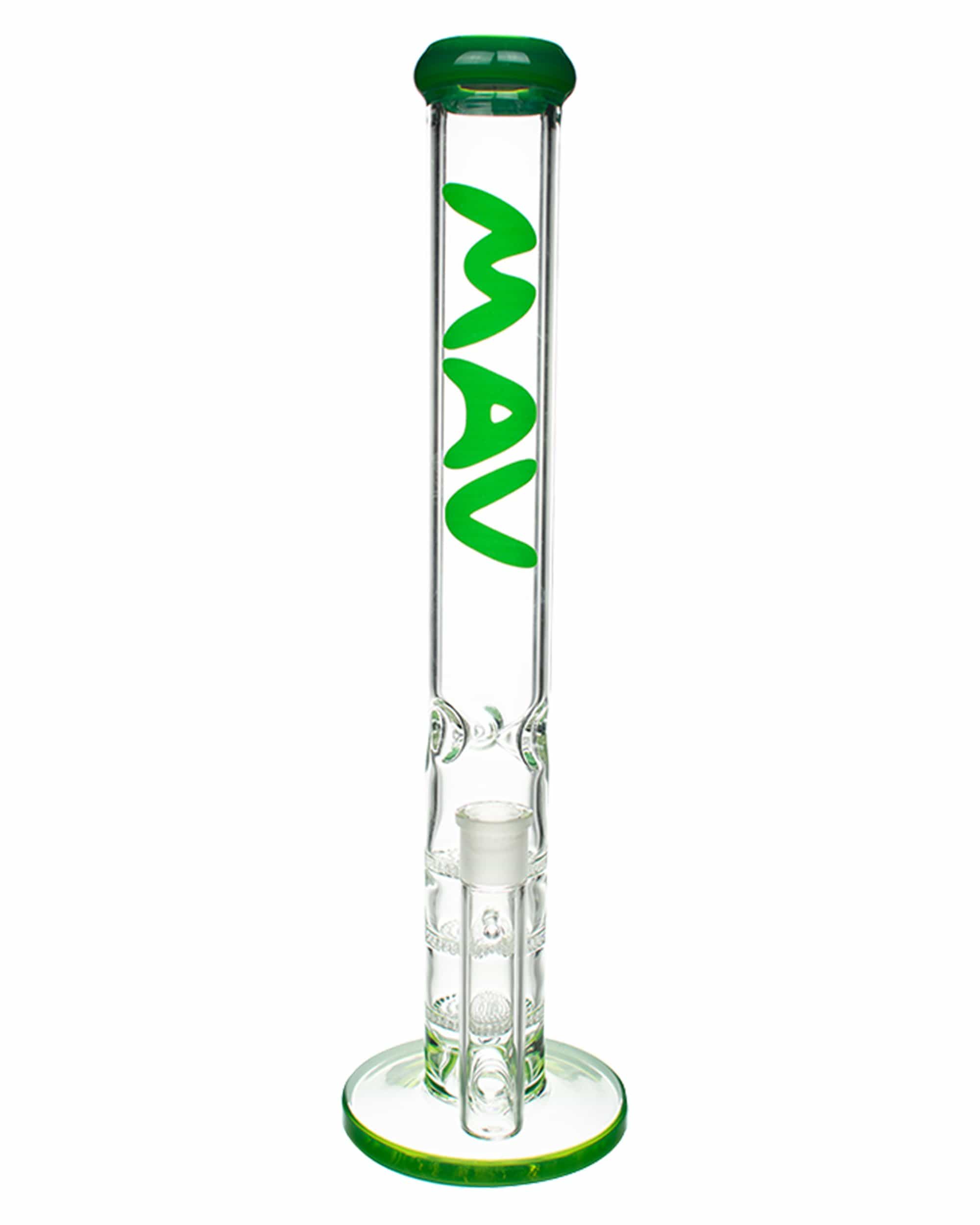 MAV Glass Color Accented Triple Honeycomb Disc Straight Tube