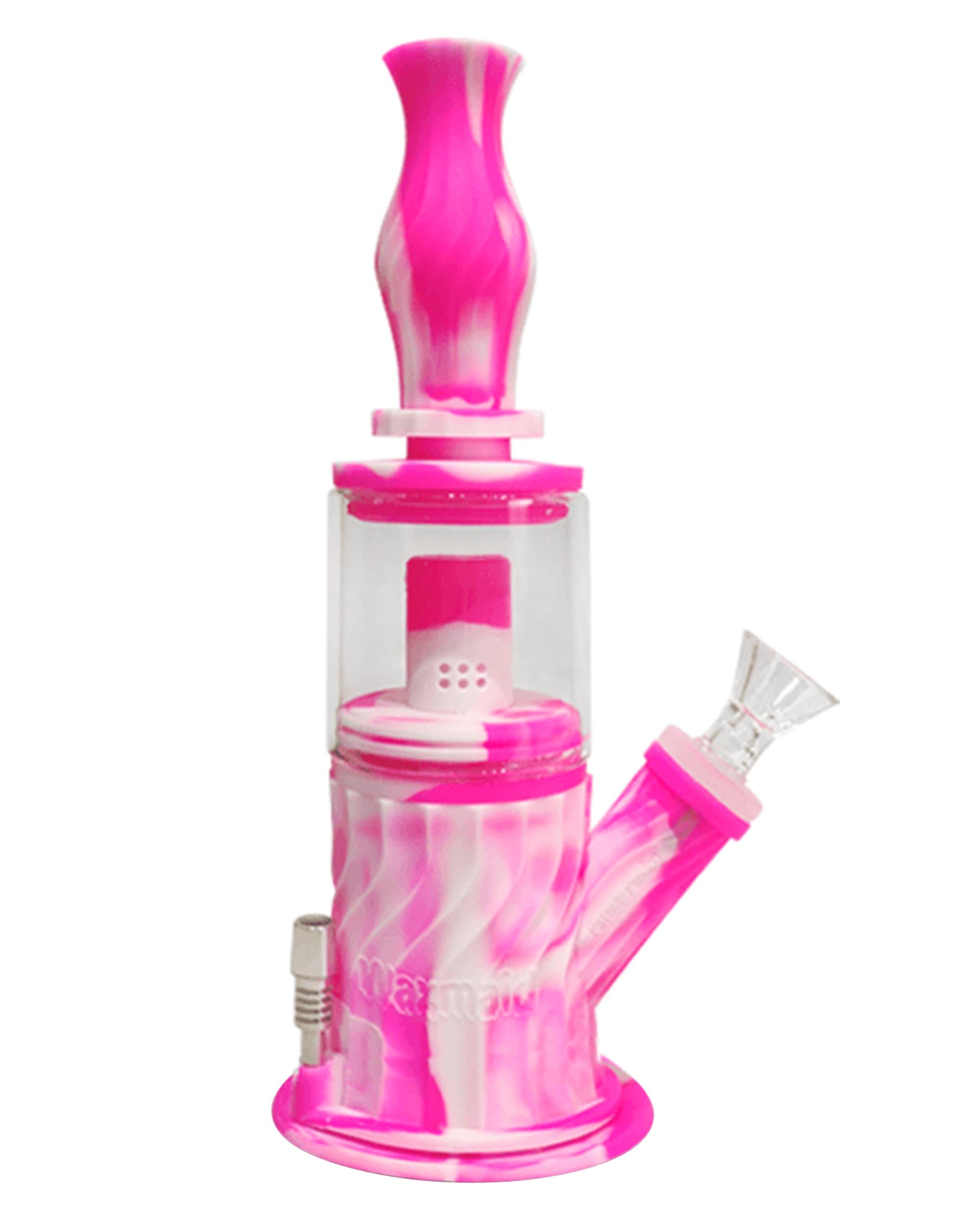 Waxmaid 4-in-1 Silicone Glass Double Percolator Water Pipe