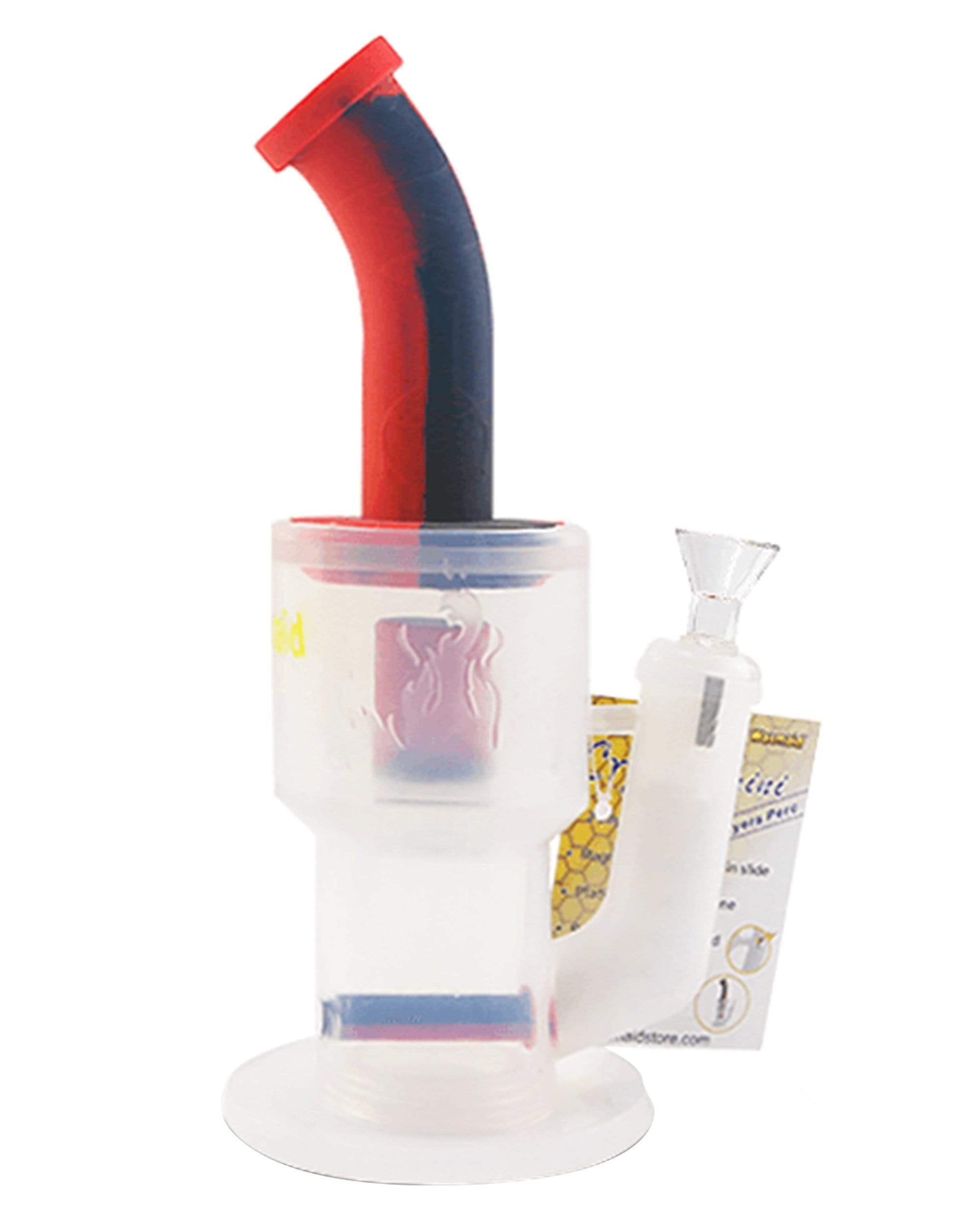 Waxmaid Crystor S Transparent Silicone Double Percolator Water Pipe